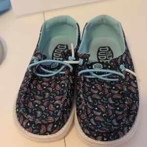 Kids Hey Dude Rainbow Print